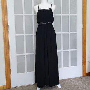 NEW Tiare Hawaii Spaghetti Strap Lattice Crochet Back Maxi Dress - One Size